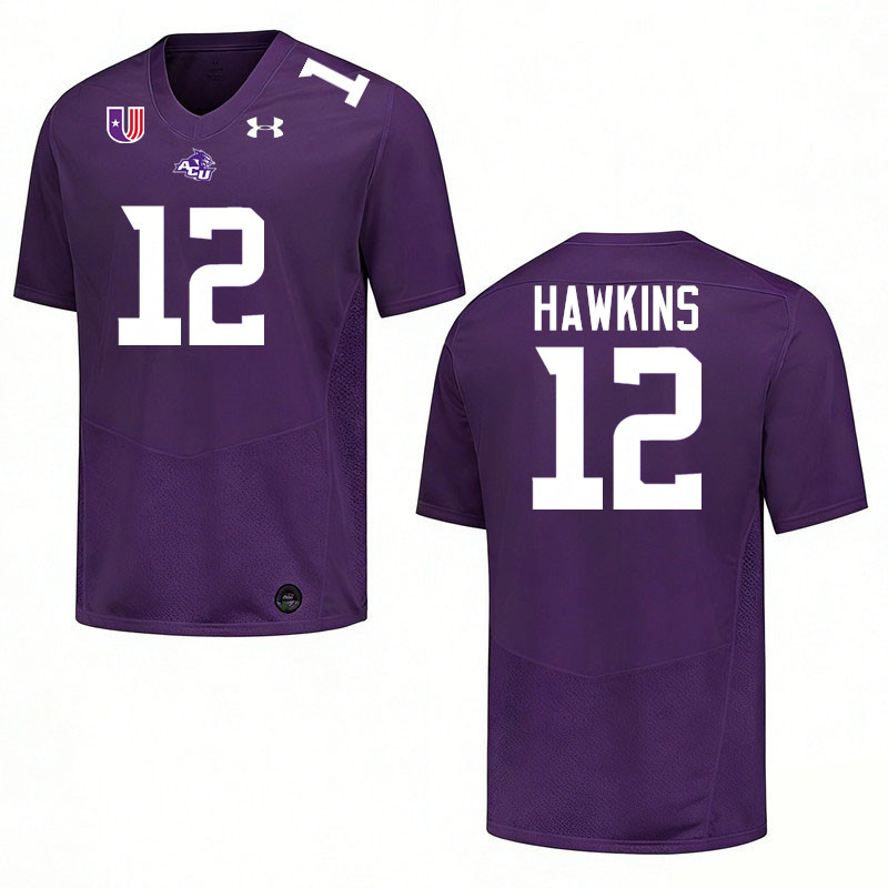 Abilene Christian Wildcats #12 Quayde Hawkins College Football Jerseys,Uniforms Stitched-Purple Abilene Christian Wildcats #12 Quayde Hawkins College Football Jerseys,Uniforms Stitched-Purple